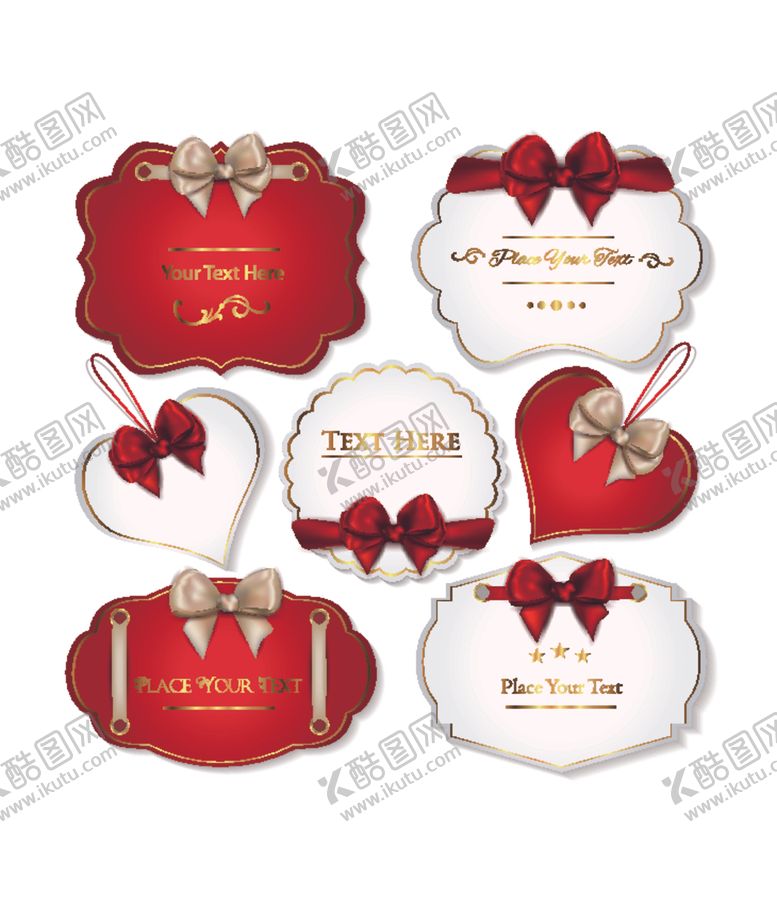 编号：87448311012355033112【酷图网】源文件下载-爱心蝴蝶结标签