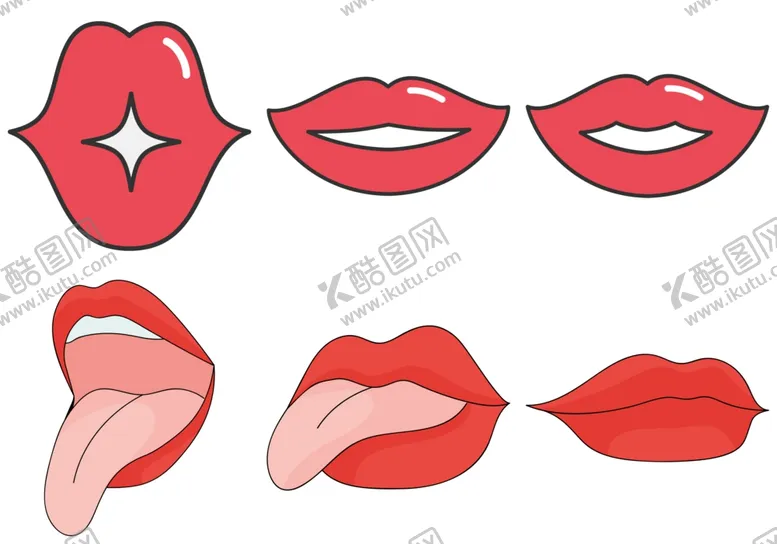 编号：60264904262042108888【酷图网】源文件下载-卡通嘴唇