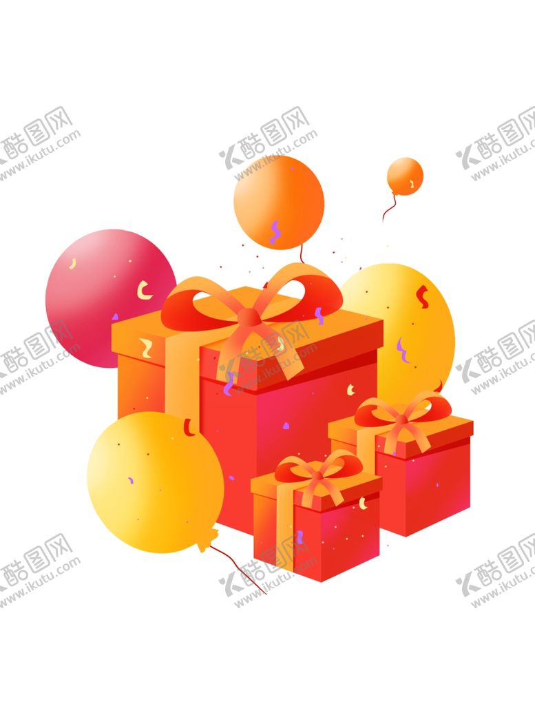 编号：70468502230625269262【酷图网】源文件下载-节日礼盒气球元素