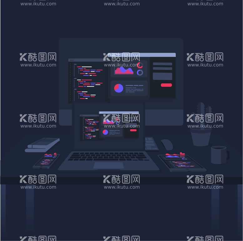 编号：51438209282043271028【酷图网】源文件下载-电子设备插画