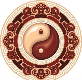 元素花纹图标圆形八卦