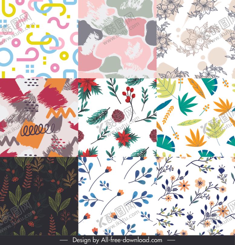 编号：44184109221703071178【酷图网】源文件下载-树叶印花