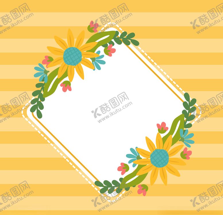 编号：73696410201430172814【酷图网】源文件下载-线条手绘矢量花圈边框