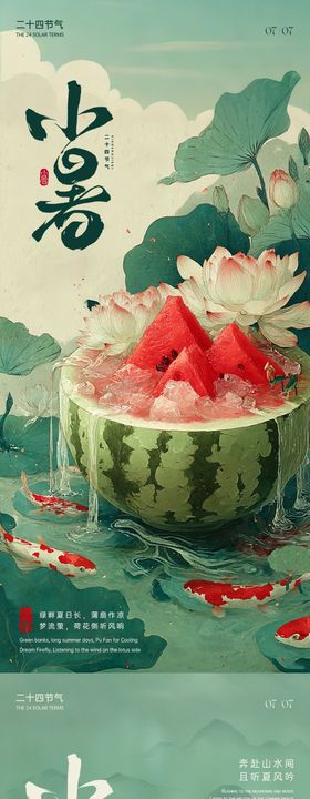 二十四节气小暑海报