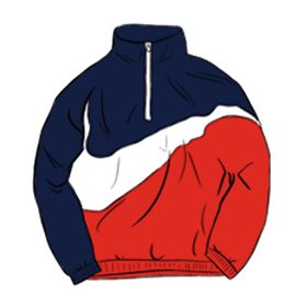 卡通耐克红蓝运动服上衣