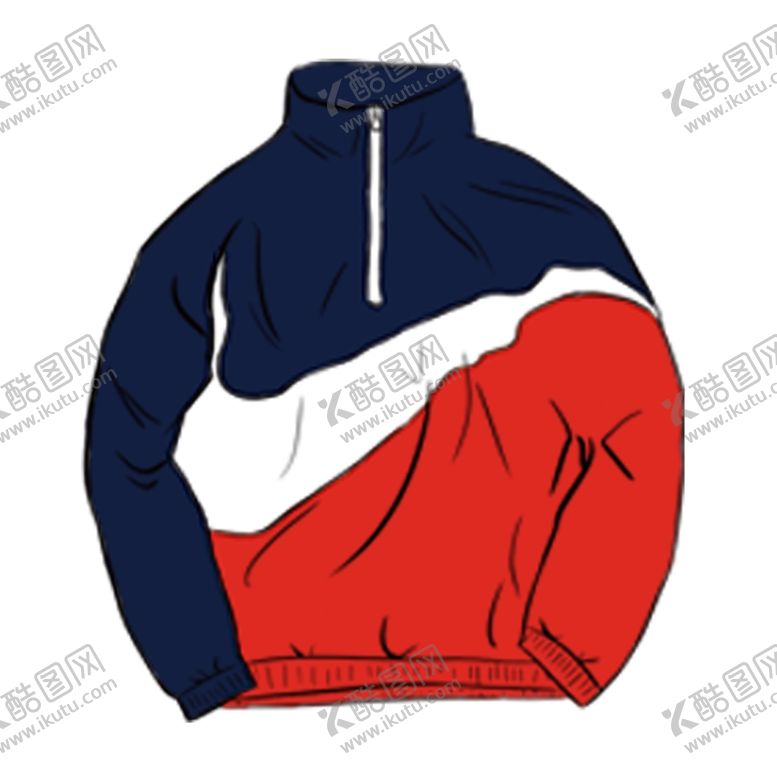 编号：77654210310445358760【酷图网】源文件下载-卡通耐克红蓝运动服上衣