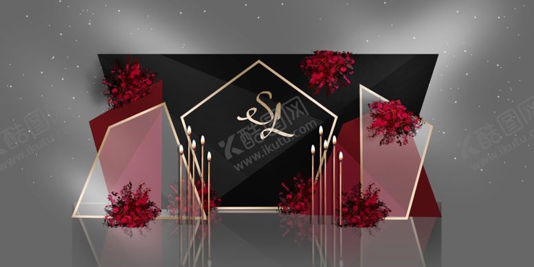 编号：49343009231033189222【酷图网】源文件下载-低调奢华红色婚礼场景