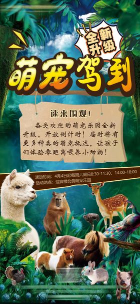 萌宠乐园活动宣传海报