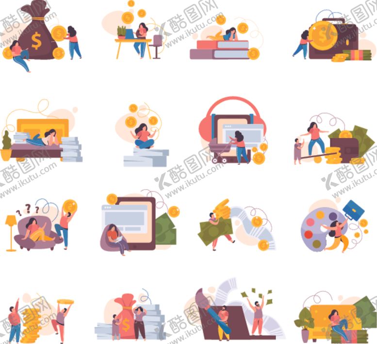 编号：98159310310054402119【酷图网】源文件下载-金融理财插画