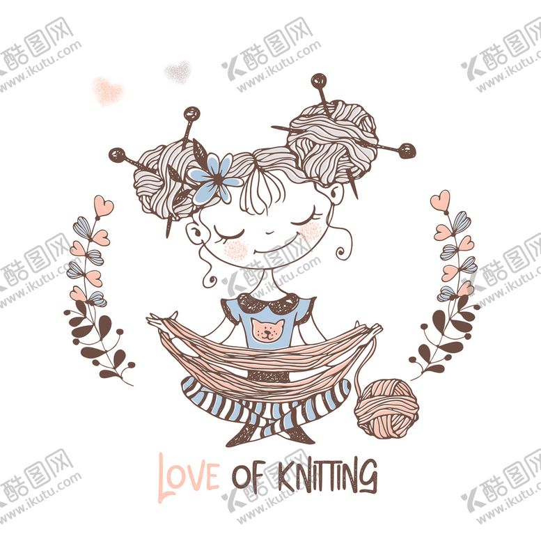 编号：63662309152254527668【酷图网】源文件下载-手绘可爱女孩