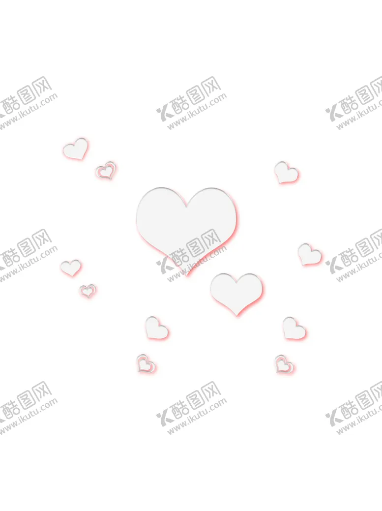编号：68590302041705395931【酷图网】源文件下载-情人节透明心形元素