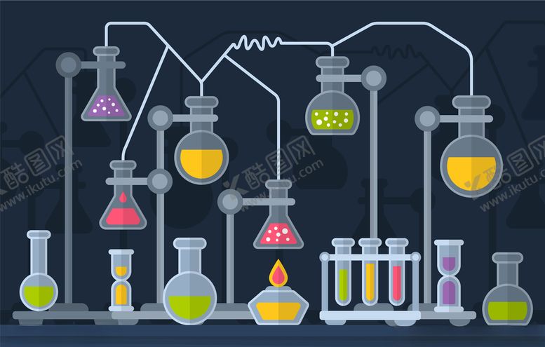编号：37226209160826031792【酷图网】源文件下载-矢量科学实验器材