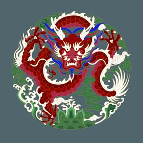 金色中国龙图腾