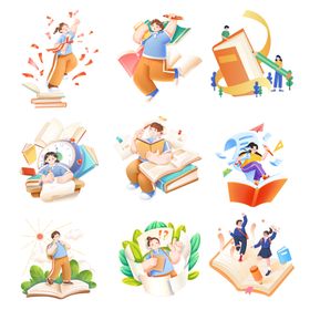 儿童阅读插画合集