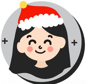卡通女孩圣诞帽