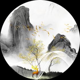 中式水墨山水装饰画