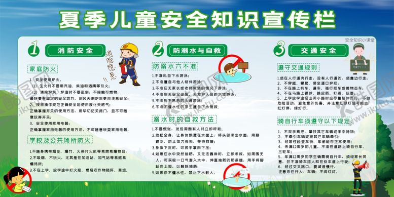 编号：72906805150240079290【酷图网】源文件下载-夏季儿童安全