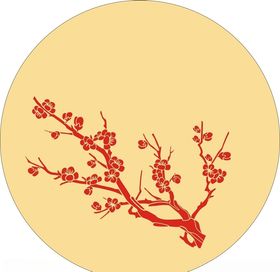 适量梅花枝梅花花纹