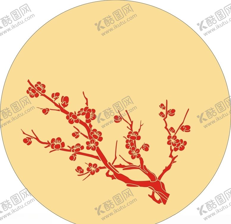 编号：65380310240747327642【酷图网】源文件下载-适量梅花枝梅花花纹