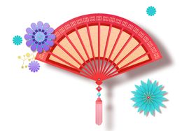 扇子传统装饰国风背景素材