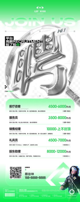 酒吧招聘宣传海报