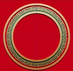 中国风边框金色