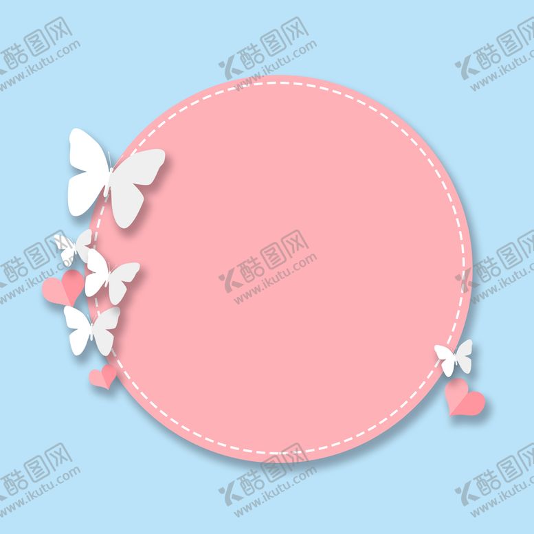 编号：95426109261223482316【酷图网】源文件下载- 爱心蝴蝶框