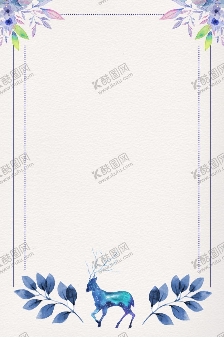 编号：44748505121703413671【酷图网】源文件下载-紫色小鹿背景