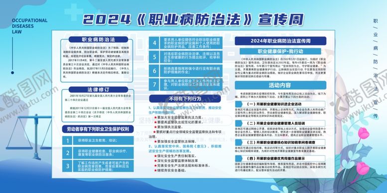 编号：28635202131430032868【酷图网】源文件下载-职业病防治宣传周展板