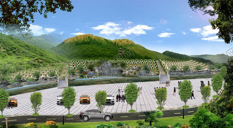 编号：30241809202135167986【酷图网】源文件下载-桂花石桥水池公路假山