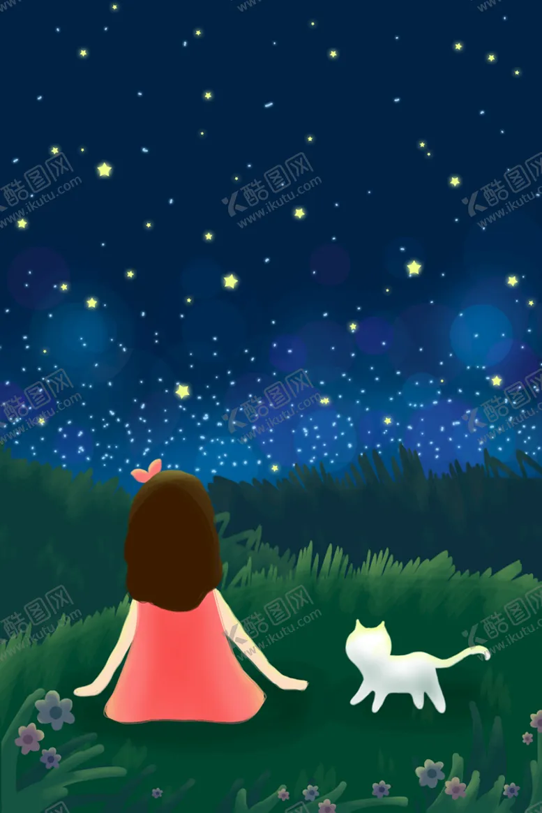 编号：08732509180412477169【酷图网】源文件下载-星空插画图片