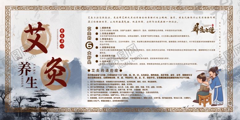 编号：70638706291511344843【酷图网】源文件下载-中医艾灸养生宣传栏