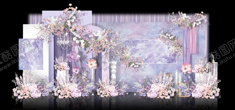 编号：59284602201927337951【酷图网】源文件下载-紫色莫奈迎宾区