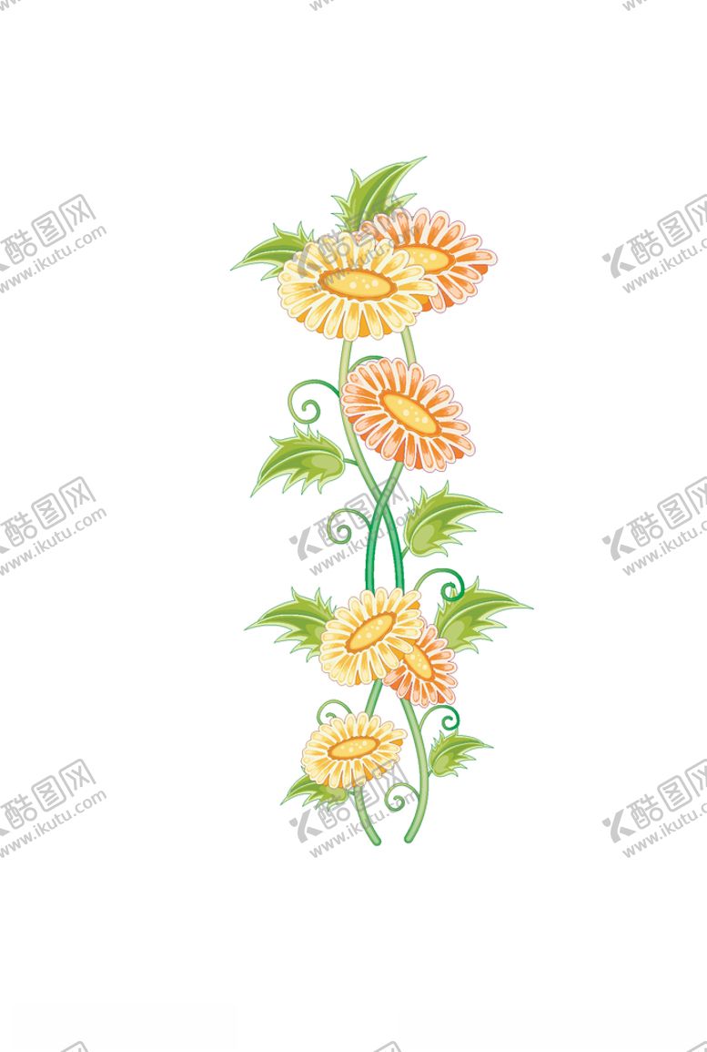 编号：38971105122120577445【酷图网】源文件下载-鲜花印花