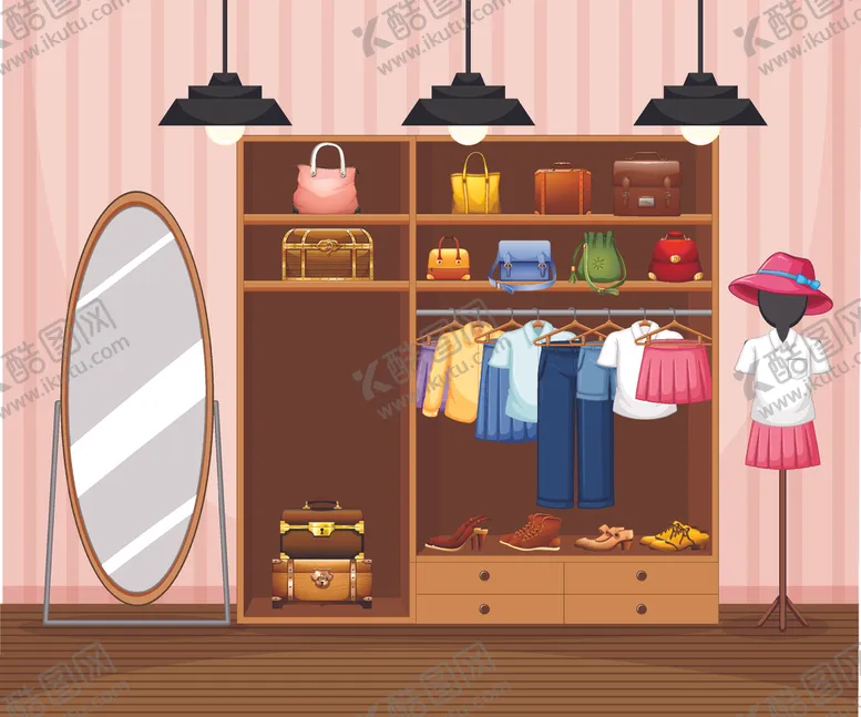 编号：93545205091346539386【酷图网】源文件下载-卡通服装门店