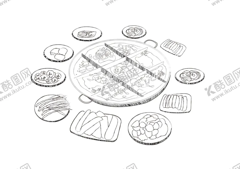 编号：14438204182117211228【酷图网】源文件下载-食物手绘线稿