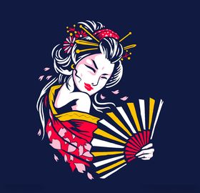和风矢量元素扁平化图标元素