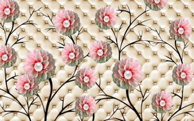 软装花朵背景墙