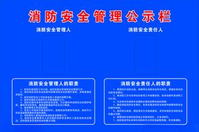 消防安全管理公示栏