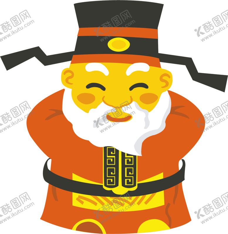 编号：78373610180347427648【酷图网】源文件下载-新年财神拜年PNG素材