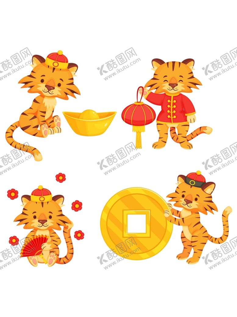 编号：80194210082331464375【酷图网】源文件下载-老虎卡通素材