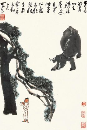 李可染国画牛