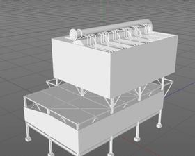 C4D模型工厂设备