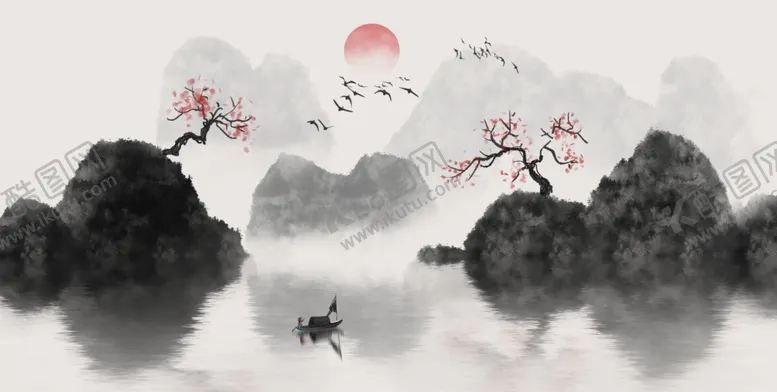 编号：14481302122254022401【酷图网】源文件下载-水墨山水画