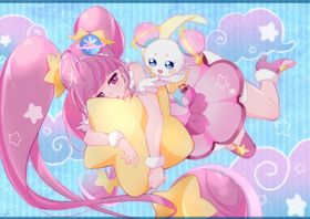彩色动漫人物插画背景