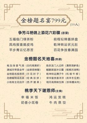 大酒店菜系套餐模板可改字