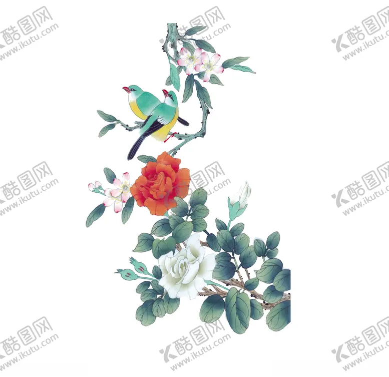 编号：97689004191831363957【酷图网】源文件下载-水彩中国风牡丹png素材
