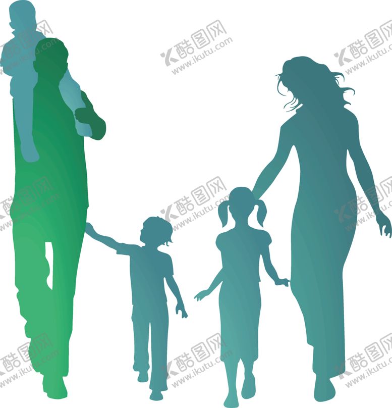 编号：89047005030943426682【酷图网】源文件下载-一家人剪影
