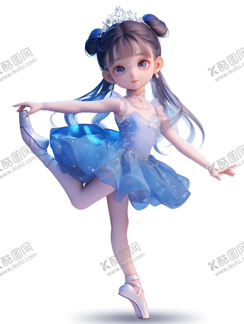 编号：98183901271320078987【酷图网】源文件下载-3D跳舞儿童