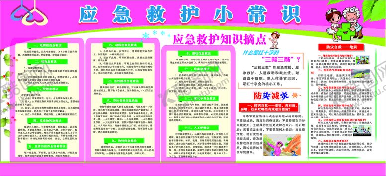 编号：90023901250344005172【酷图网】源文件下载-急救小常识宣传栏
